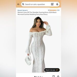 Elegant White Lace Off-Shoulder Dress